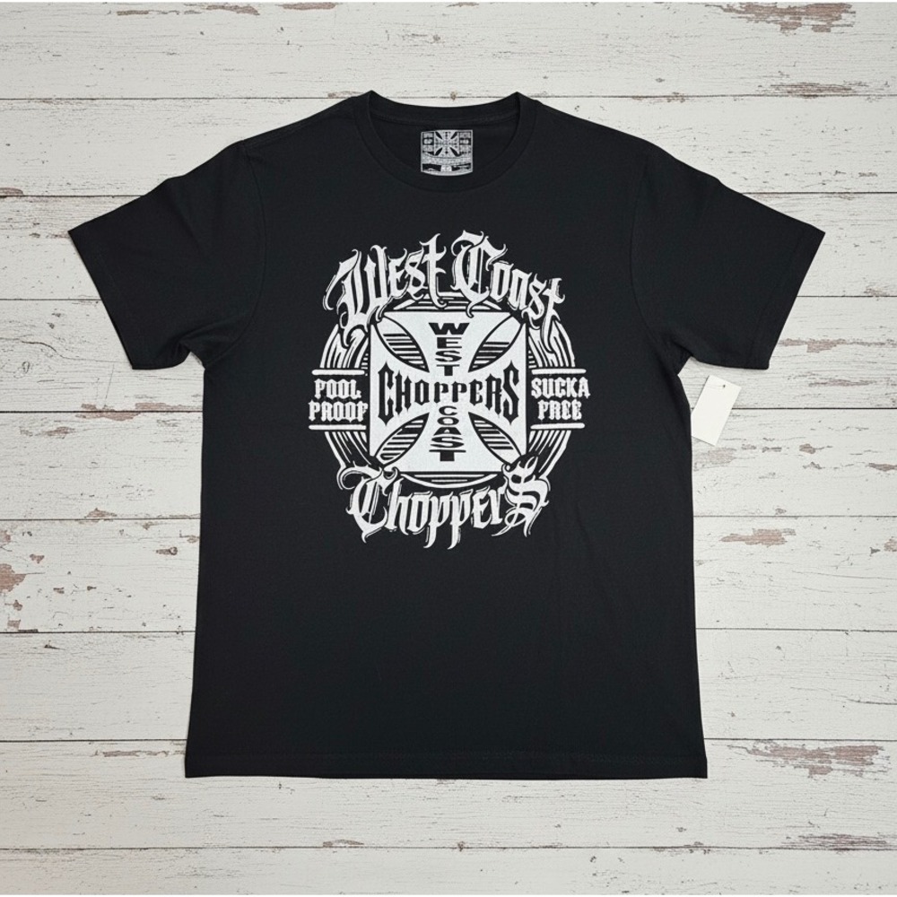 NWT Mens Large West Coast Choppers Jesse James Black Graphic T-Shirt